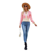 Jacquard Loose-fitting Lantern Sleeve Knitted Sweater gogodiggity