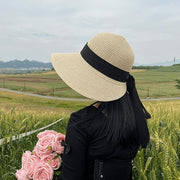 Sun Hat Women's Summer French Elegant Bow gogodiggity