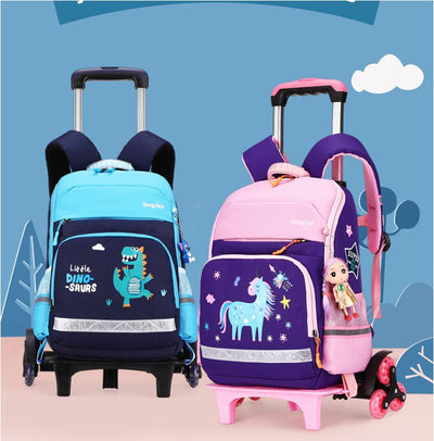 Korean Detachable Trolley  Bag For Elementary School Students gogodiggity