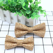 New Design Cork Wood Fashion Parent-Child Bow Ties Novelty Handmade Solid Neckwear Wedding Party Gift Accessories Men Bowtie gogodiggity