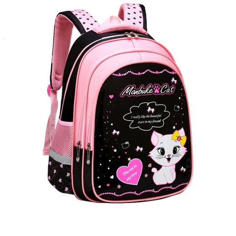 Kids School Cute Cat Print Backpack gogodiggity