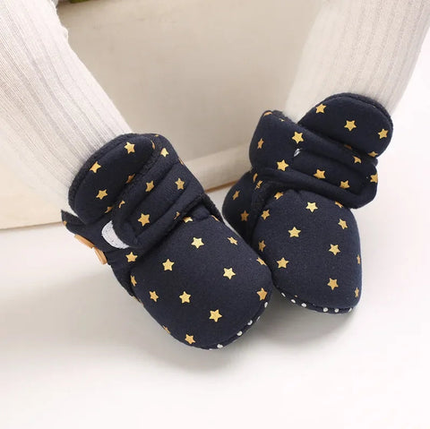 Winter New Baby Socks Boy Girl Shoes Flower Toddler Walkers Booties Cotton Comfort Soft Anti-slip Thicken Warm Newborn Shoes gogodiggity