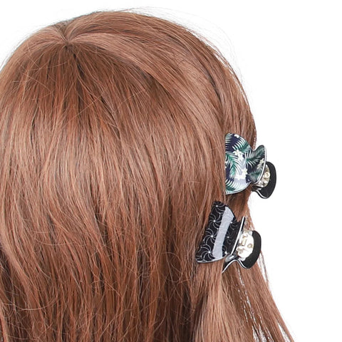 Acrylic Floral Sweet Small Hair Claw Clips Women Girls Plastic Print Crab Barrettes Clips Hair Clamps Hairpins Hair Accessories gogodiggity