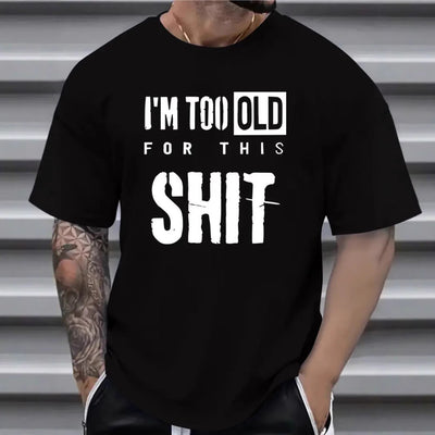 Men's All-match Short-sleeved T-shirt With Design Letters gogodiggity