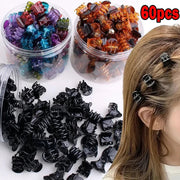 10-60Pcs Hair Claw Clips for Women1.5cm Small Black Brown Transparent Plastic Mini Claws Kids Hair Styling Fashion Accessories gogodiggity