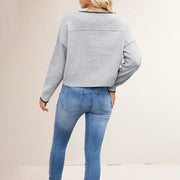 Round Neck Multicolor Knitwear Loose Sweater gogodiggity