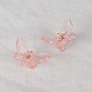 2PCS Crystal Butterfly Small Hair Claw Clips Women Girls Cute Transparent Candy Hair Clamps Crab Barrettes Hair Accessories gogodiggity