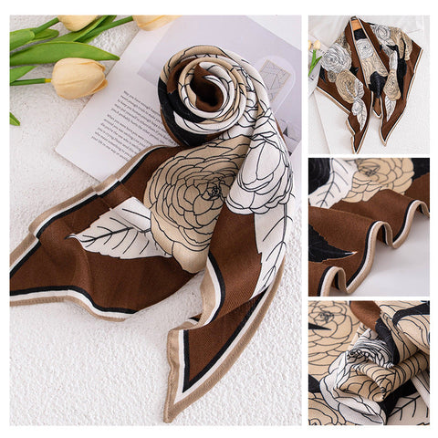 Vintage Print Polyester Fashion Scarf Dual-use Shawl gogodiggity