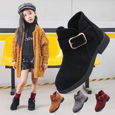 Big kids suede leather boots gogodiggity