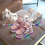 Velcro Flashing Luminous Kids Shoes gogodiggity