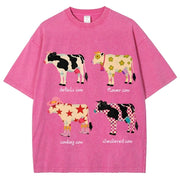 Men's And Women's Cute Cow Print T-shirt gogodiggity