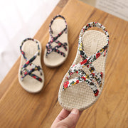 Girl's sandal summer beach knitting gogodiggity