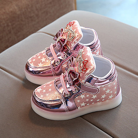 Velcro Flashing Luminous Kids Shoes gogodiggity