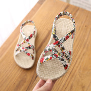 Girl's sandal summer beach knitting gogodiggity