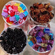 10-60Pcs Hair Claw Clips for Women1.5cm Small Black Brown Transparent Plastic Mini Claws Kids Hair Styling Fashion Accessories gogodiggity