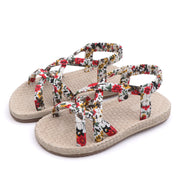 Girl's sandal summer beach knitting gogodiggity