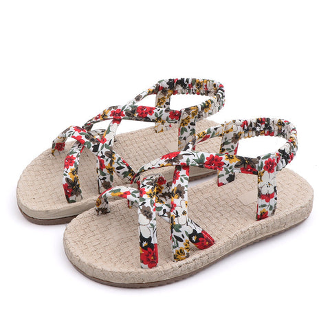 Girl's sandal summer beach knitting gogodiggity