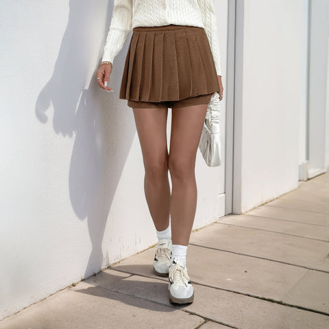 Women's Mini Pleated Skirt High Waist gogodiggity