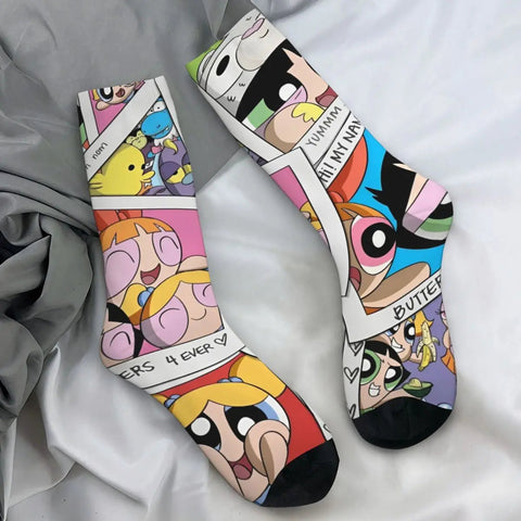 The Powerpuff Girls Stockings Couple Socks Soft Trendy Socks Winter Cycling Non Slip Graphic Socks Gift gogodiggity