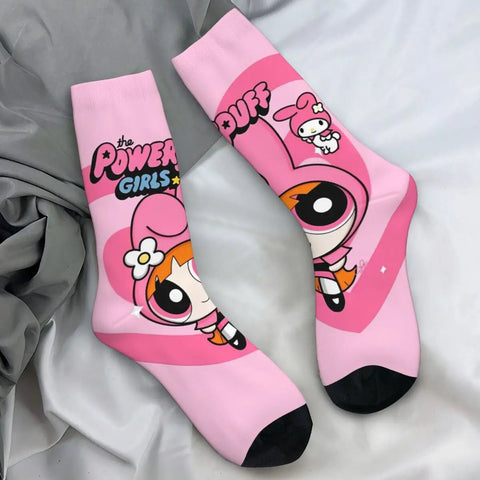 The Powerpuff Girls Stockings Couple Socks Soft Trendy Socks Winter Cycling Non Slip Graphic Socks Gift gogodiggity