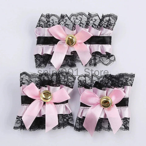 Womens Halloween Maid Lace Cat Ear Headband Hair Accessories Cat Ear Headband Long Tassel Japanese Animation Cosplay Accessories gogodiggity