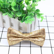 New Design Cork Wood Fashion Parent-Child Bow Ties Novelty Handmade Solid Neckwear Wedding Party Gift Accessories Men Bowtie gogodiggity