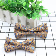New Design Cork Wood Fashion Parent-Child Bow Ties Novelty Handmade Solid Neckwear Wedding Party Gift Accessories Men Bowtie gogodiggity