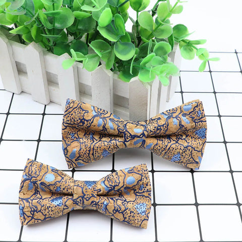 New Design Cork Wood Fashion Parent-Child Bow Ties Novelty Handmade Solid Neckwear Wedding Party Gift Accessories Men Bowtie gogodiggity