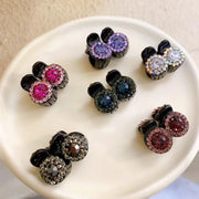 2pcs/set cute small crystal hair clip for women mini hairclip girls bangs hairpin kids claw clip set hair pin  hair accessories gogodiggity
