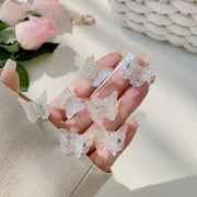 1-20pcs Korean Sweet Butterfly Flower Hair Claw Trendy Transparent Dazzle Mini Hair Clip Claws For Women Girls Hair Accessories gogodiggity