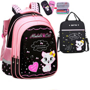 Kids School Cute Cat Print Backpack gogodiggity