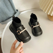 Winter Warm Princess Shoes for Little Girls Baby Cotton Socks Boots Children Short Boots Toddler Baby Girls Leather Shoe 15-25 gogodiggity