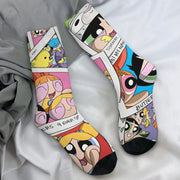 The Powerpuff Girls Stockings Couple Socks Soft Trendy Socks Winter Cycling Non Slip Graphic Socks Gift gogodiggity