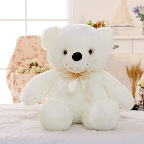 Creative Light Up LED Teddy Bear Stuffed Animals Plush Toy Colorful Glowing Christmas Gift For Kids Pillow gogodiggity