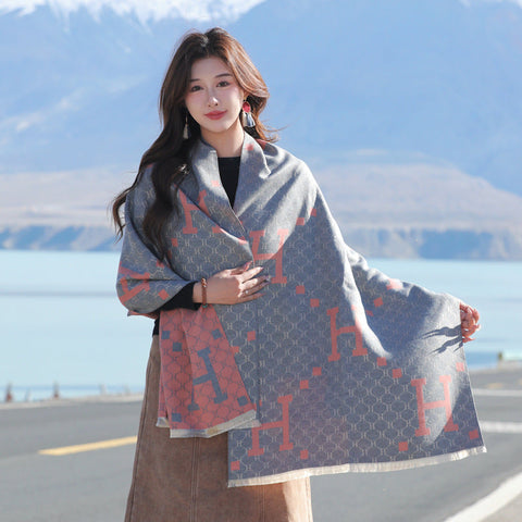 Retro High Sense Artificial Cashmere Scarf gogodiggity
