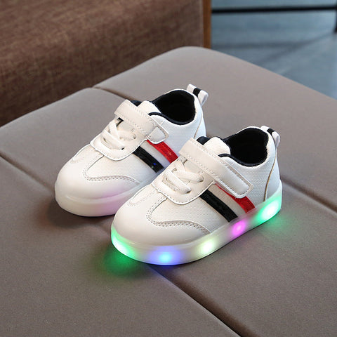 Kimmy White LED Sneakers Shoes gogodiggity