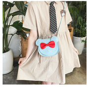 Cute And Adorable Bowknot Soft Girl Student Children's Small Bag Pu Female gogodiggity