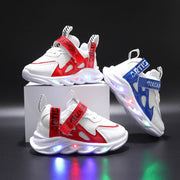 Children's Alphabet Webbing Mesh Breathable Kids Luminous Shoes Casual Sports Shoes gogodiggity