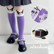 Girls Children Spring Over The Knee Stockings Kawaii Kuromi My Melody Cinnamoroll Pochacco Autumn Winter Cotton Mid-calf Socks gogodiggity