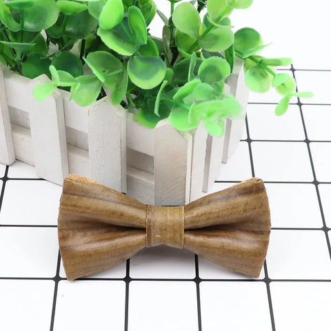 New Design Cork Wood Fashion Parent-Child Bow Ties Novelty Handmade Solid Neckwear Wedding Party Gift Accessories Men Bowtie gogodiggity