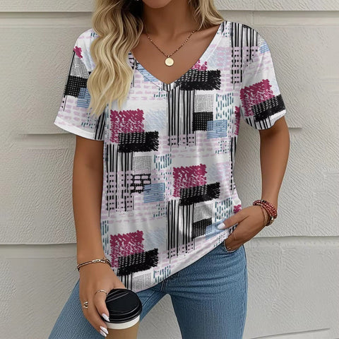 Summer New Casual Multicolor Design Women's T-shirt gogodiggity