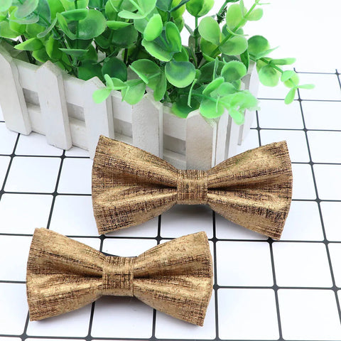 New Design Cork Wood Fashion Parent-Child Bow Ties Novelty Handmade Solid Neckwear Wedding Party Gift Accessories Men Bowtie gogodiggity