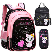 Kids School Cute Cat Print Backpack gogodiggity