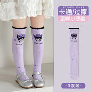 Girls Children Spring Over The Knee Stockings Kawaii Kuromi My Melody Cinnamoroll Pochacco Autumn Winter Cotton Mid-calf Socks gogodiggity