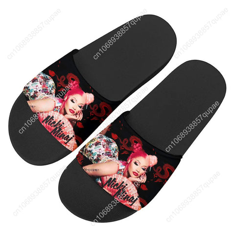 Hot Rapper N-Nicki Minaj Slippers Home Water Shoes Mens Womens Teenagers Outdoor Beach Pool Sandals Custom Summer Slipper gogodiggity