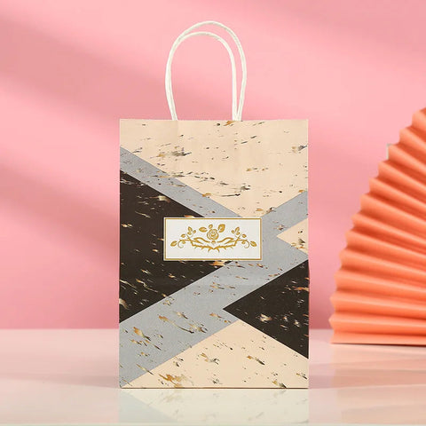 StoBag, Reusable Gift Tote Bags Elegant Marble and Gold Design for Weddings, Birthdays, Parties, Special Occasions, Packaging gogodiggity