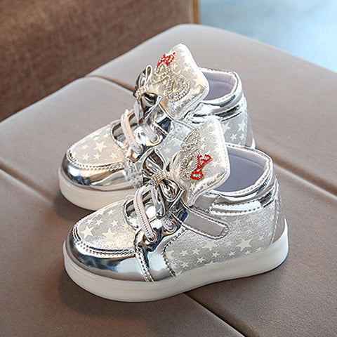 Velcro Flashing Luminous Kids Shoes gogodiggity