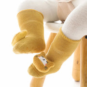Adorable Animal Print Baby Socks Non Slip Warm Winter Footies Soft Cotton Infant Toddler Cozy Crew Socks gogodiggity