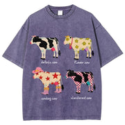 Men's And Women's Cute Cow Print T-shirt gogodiggity