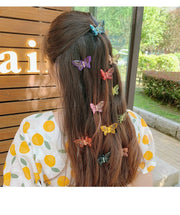 2PCS Crystal Butterfly Small Hair Claw Clips Women Girls Cute Transparent Candy Hair Clamps Crab Barrettes Hair Accessories gogodiggity